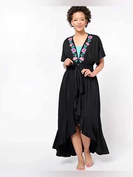 America & Beyond Dresses & Skirts - *New* American & Beyond Embroidered Kaftan, Size Large